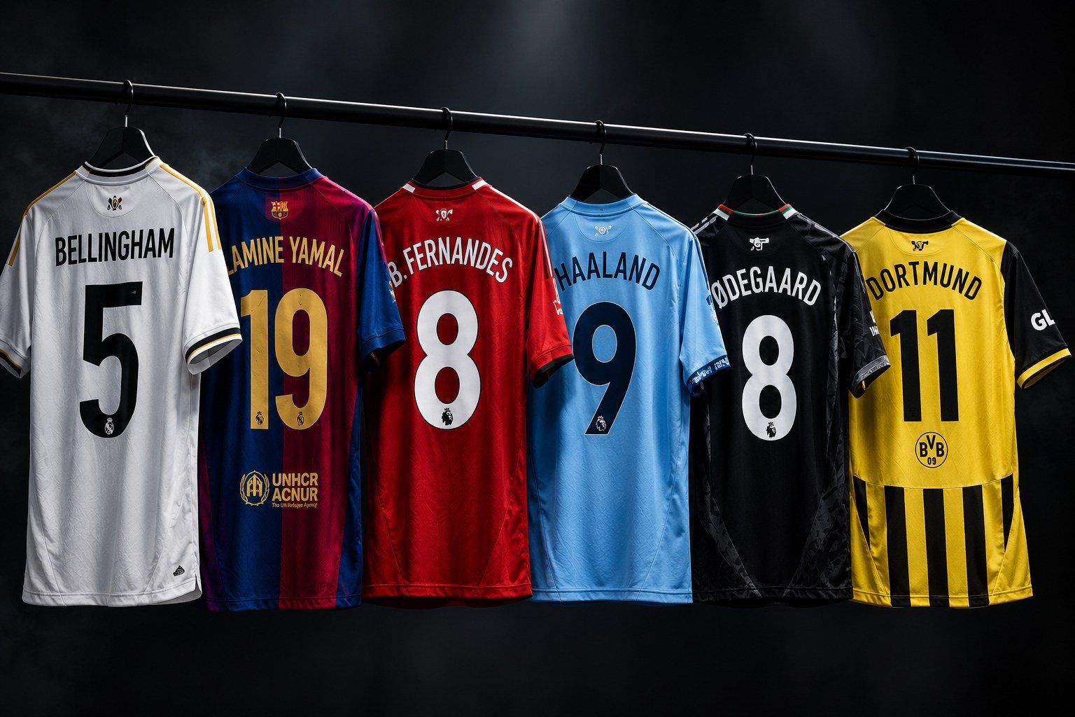 Premium football jerseys showcase