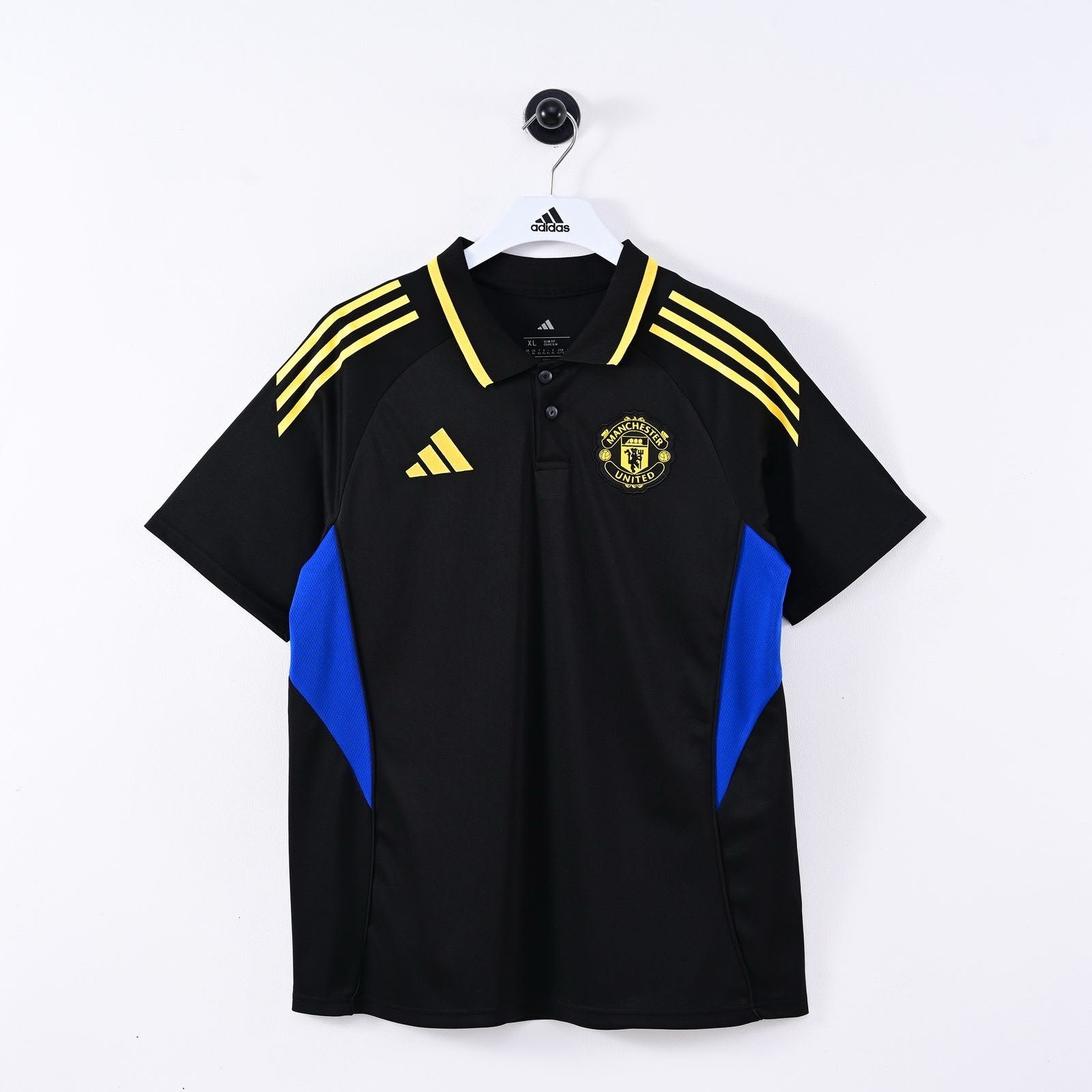 Manchester United Black And Yellow Premium Fan Version Polo Jersey