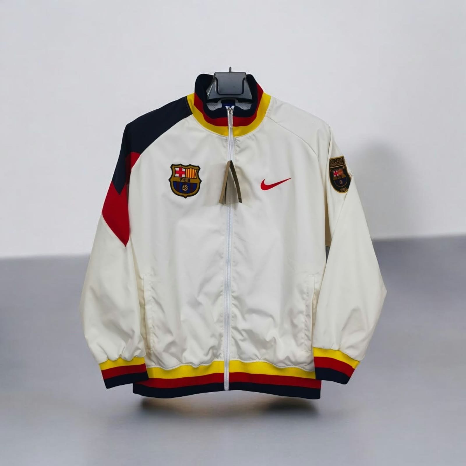FC Barcelona White Premium Windbreaker Jacket