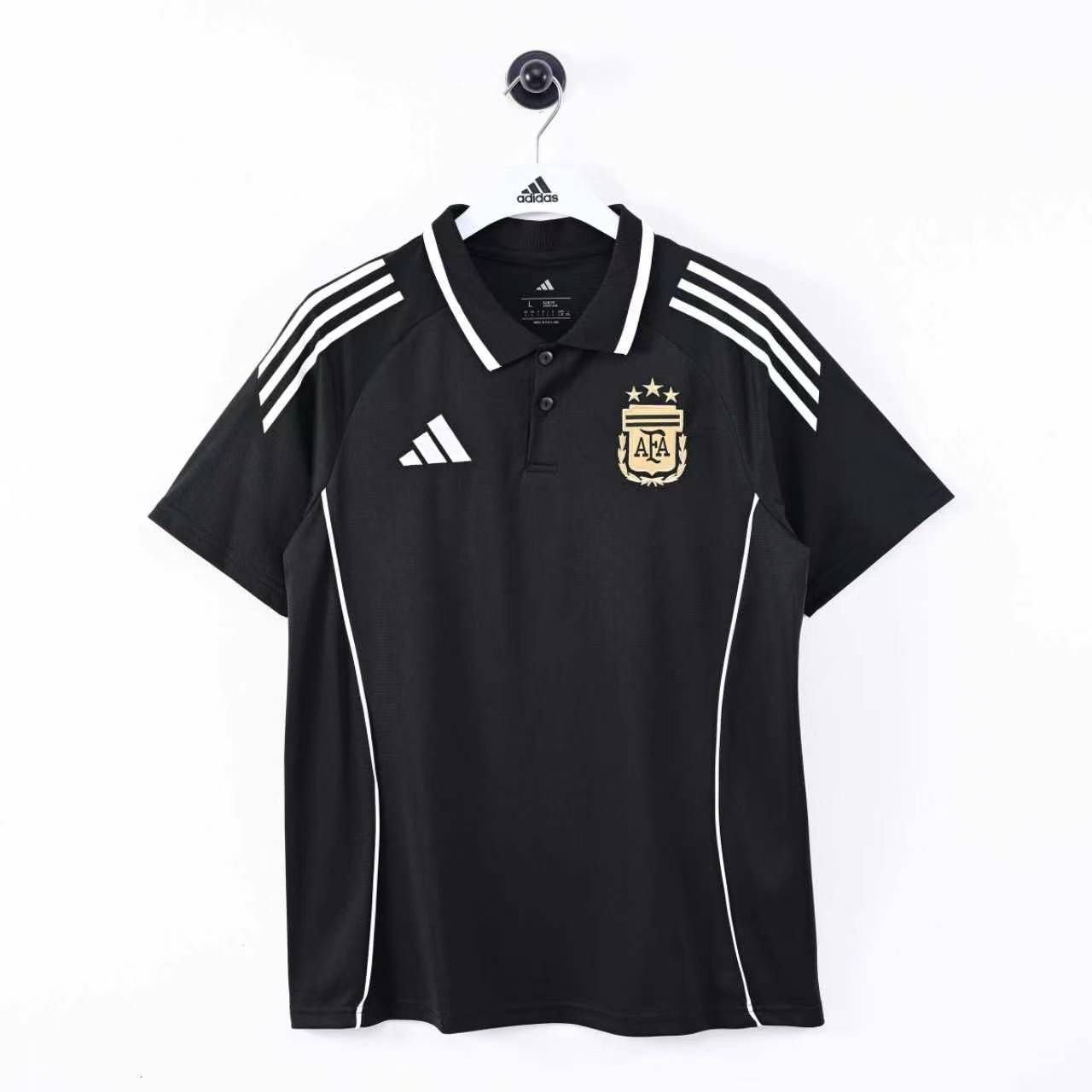 Argentina Black Premium Fan Version Polo Jersey